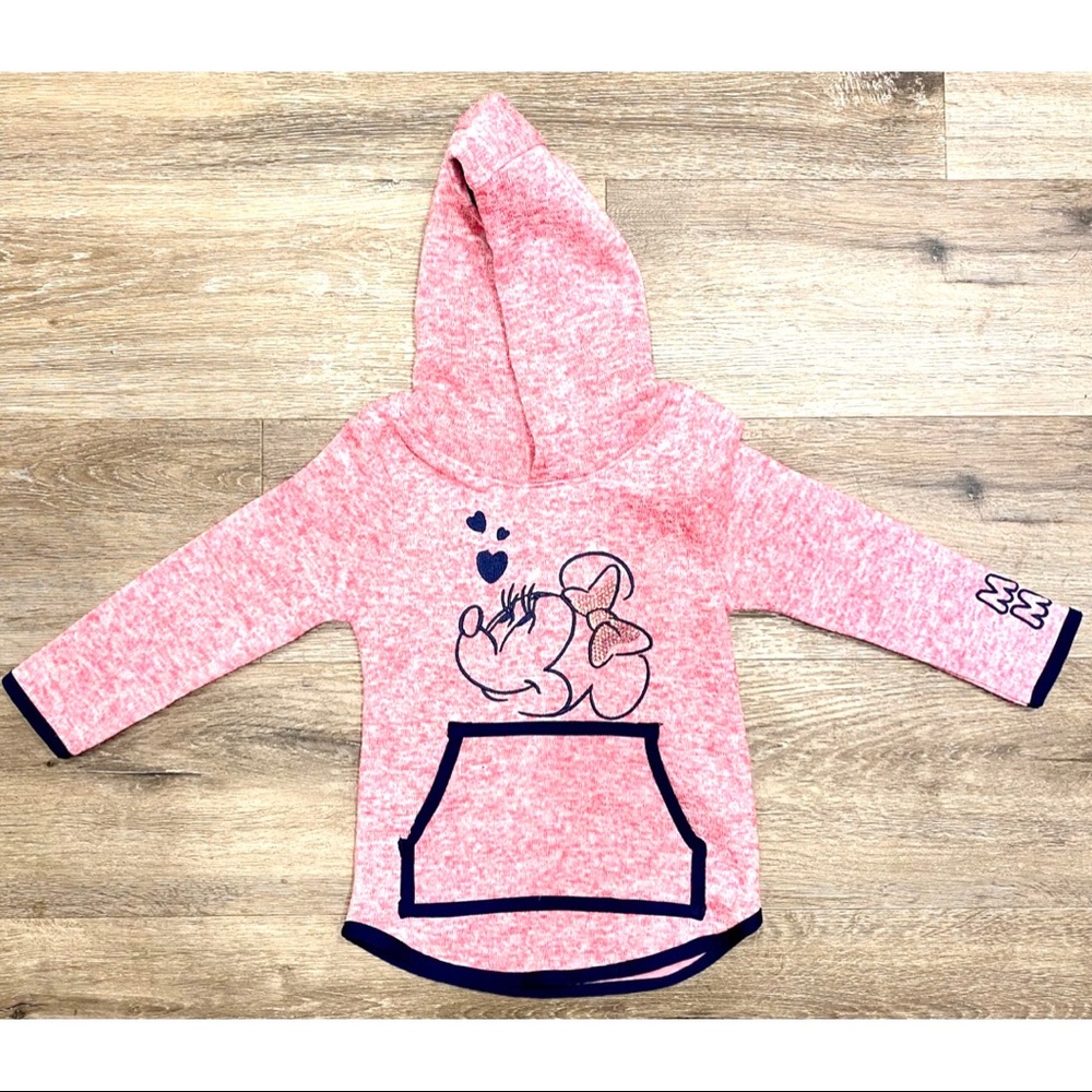 Disney Junior - Minnie Mouse Pink Polyester Hoodie Sweater (3T)